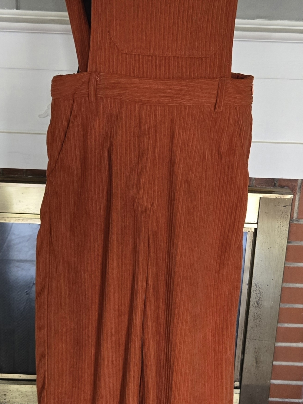 Cider Rust Orange Corduroy Jumpsuit